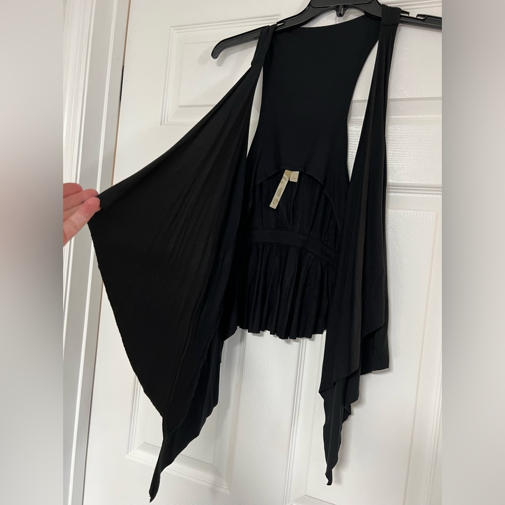 Comfy USA Asymmetrical Black Dress